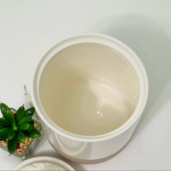 GNOME with pumpkin 2 tone earth cream tan ARLINGTON kitchen canister STORAGE NEW - Picture 3 of 8